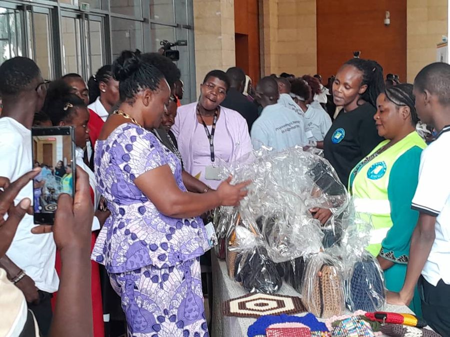 Products made by PhiphyMak beneficiaries on display at a national showcase