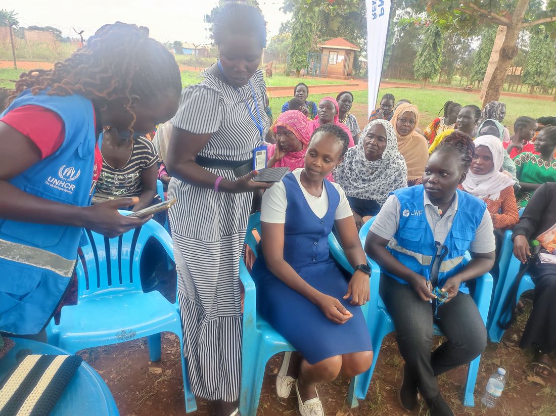 Community members seated together during the PhiphyMak medical outreach in Makindye